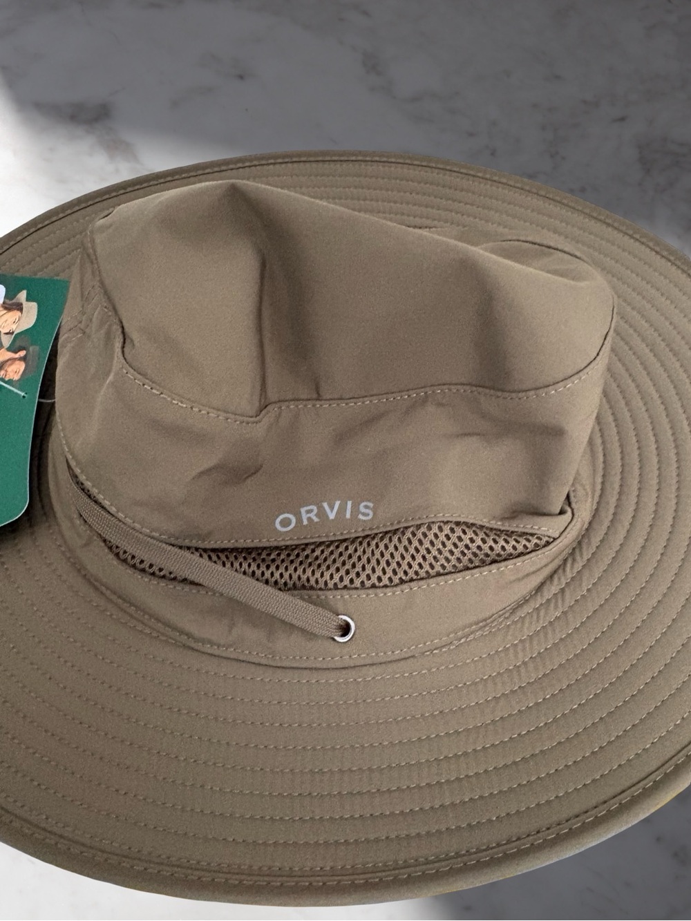 Orvis Men's Tech Hat in Green- Breathable Sun Hat - Picture 3 of 4